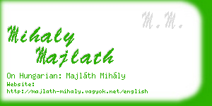 mihaly majlath business card